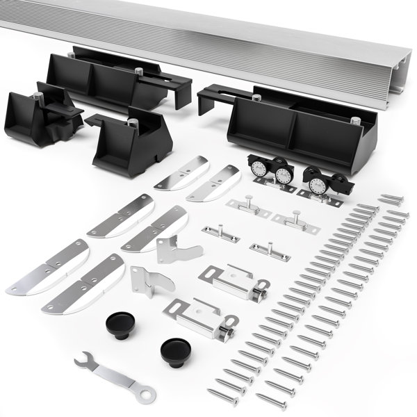 Villar Home Designs Bifold Heavy Duty Sliding Door Hardware KIT Set 72